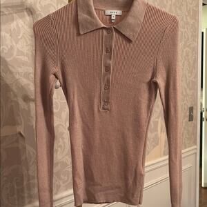 Reiss Women's Ribbed Tan Top